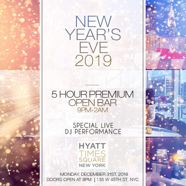 Hyatt Centric Bar 54 Times Square NYE Party