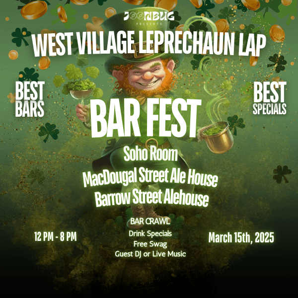 West Village NYC St. Patrick's Bar Crawl 3-15